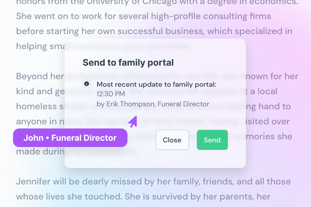 Family portal collaboration